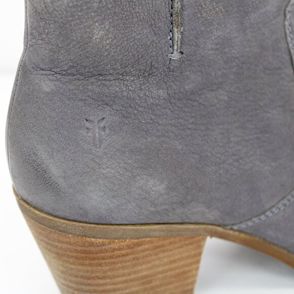 Frye ‘Jennifer’ Gray Leather Ankle Zip Bootie Size: 10 M - Picture 8 of 8